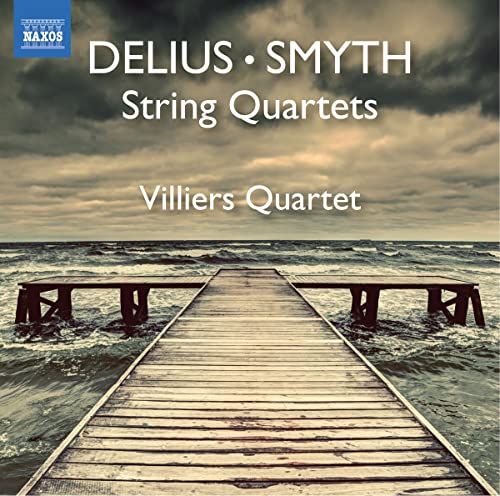 CD cover: seascape with a pier, text “Delius • Smyth, Villiers Quartet.”