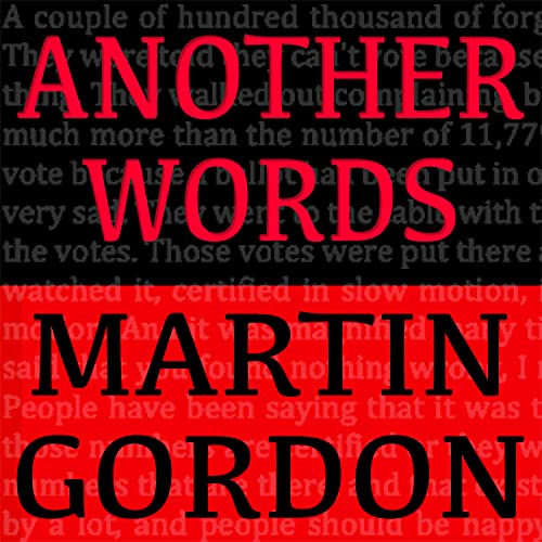 CD cover for "Martin Gordon - Another Words" with red text on a busy background.