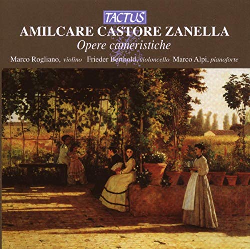 CD cover: painting of figures in a garden, text "Amilcare Castore Zanella".