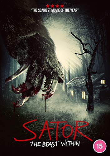 DVD cover for horror film "Sator" featuring a monstrous wolf-like creature.