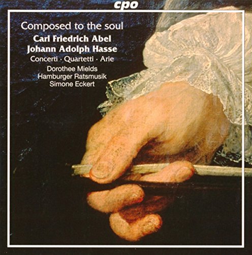 A CD cover featuring a hand holding a flute, with white text overlay.