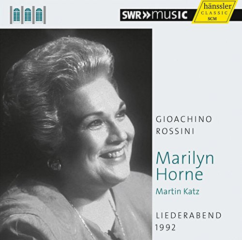 CD cover featuring black-and-white portrait of Marilyn Horne with text on a white background.