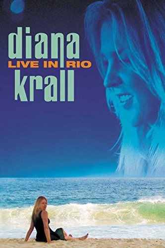 Diana Krall "Live In Rio" DVD cover with beach and portrait.