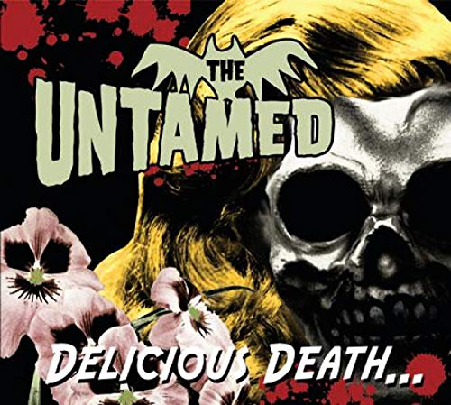 Skull with flowers and blood splatters, album cover for "The Untamed.