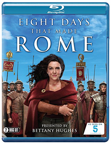 "Blu-ray case with a woman and Roman soldiers on the cover."
