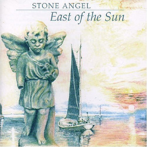 "Album cover featuring a stone angel statue and a sailboat on calm water."