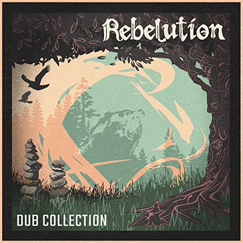 Album cover art featuring a forest scene with the title "Rebelution Dub Collection".