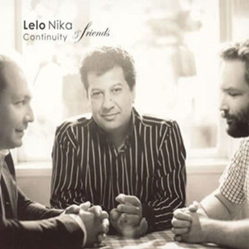 Sepia-toned CD cover featuring three men looking downwards.