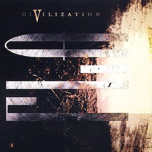 "Album cover with 'Civilization' title and abstract, distressed design on a dark background."