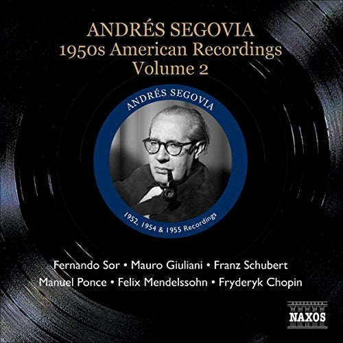 CD cover featuring a black and white portrait of Andrés Segovia, a classical guitarist.