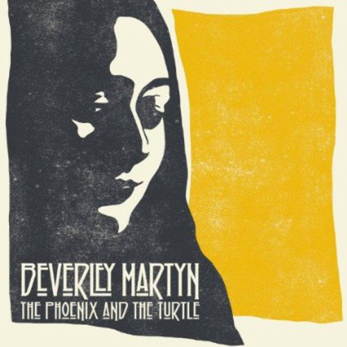 Album cover with a woman's face in black and white, beside a yellow rectangle.