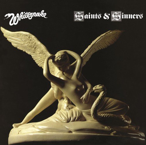 "CD cover art featuring a golden statue of a winged figure on a snake."