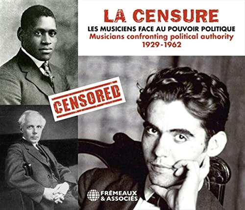 CD cover featuring portraits of musicians with a "censored" stamp.