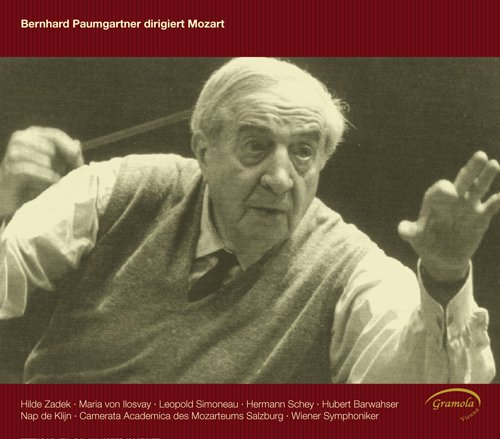 Bernhard Paumgartner conducting, portrait on a classical music CD cover.