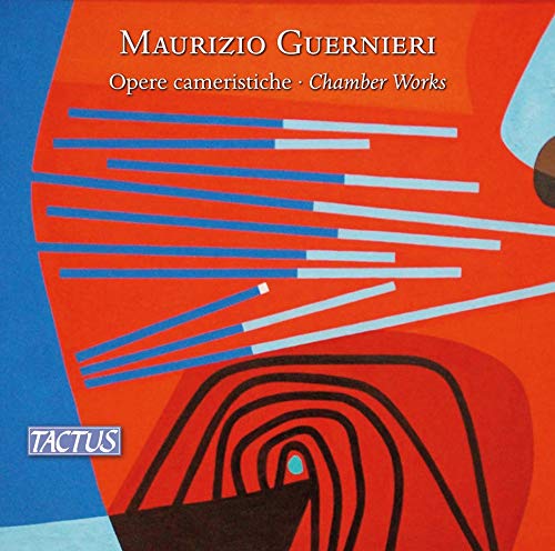 "CD cover with abstract orange, blue, and black design, featuring 'Maurizio Guernieri' and 'Tactus'."