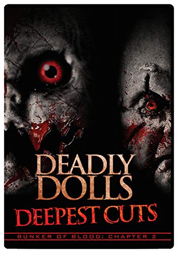 DVD cover featuring two creepy dolls with red eyes and bloody mouths.