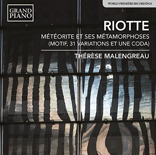 CD cover for Thérèse Malengreau’s “Meteorite” with abstract, streaked imagery.