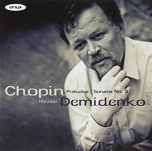 CD cover featuring pianist Nicolai Demidenko and text “Chopin.”