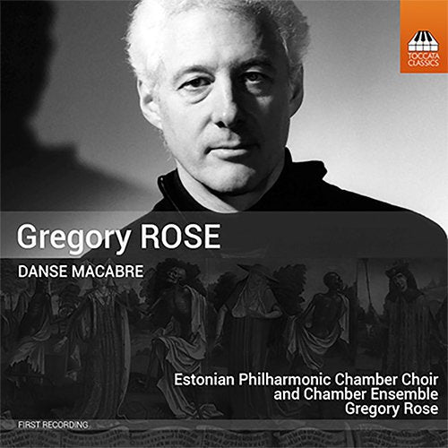 "Album cover featuring a black-and-white portrait of Gregory Rose and a medieval illustration."