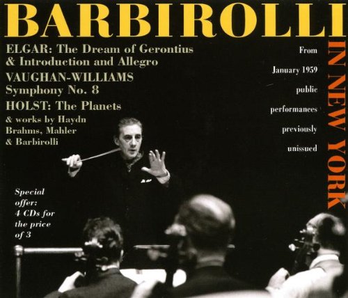"CD cover featuring Sir John Barbirolli conducting an orchestra in black and white."