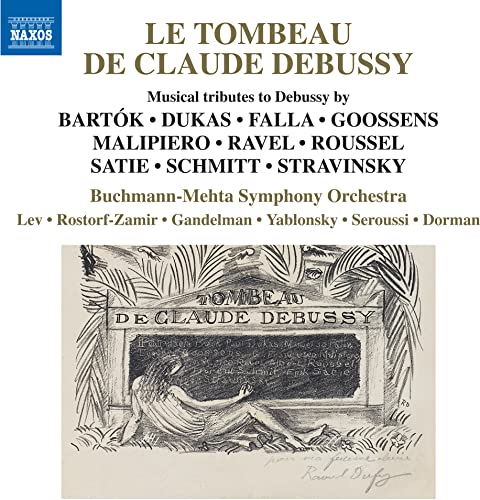 CD cover for “Le Tombeau de Claude Debussy” with a mourning scene.