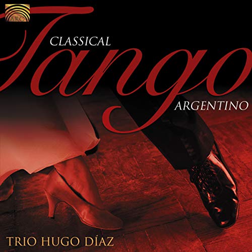 CD cover: dancers’ legs in tango pose, red and black background.
