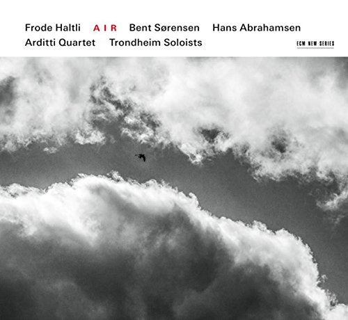 "CD cover with cloudy sky and small bird, featuring artist names and title."