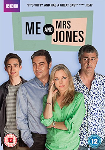 DVD cover featuring four actors, with title "Me and Mrs Jones" on a blue background.