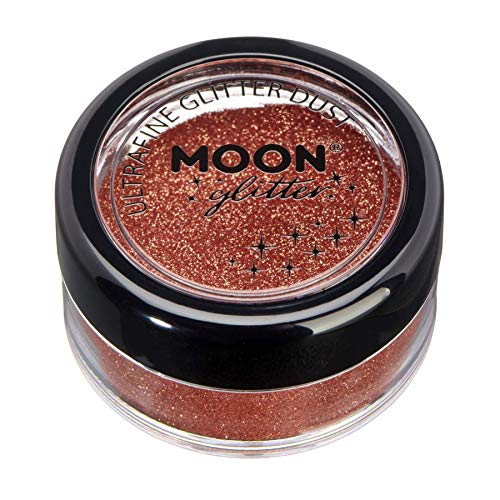 Classic Ultrafine Glitter Dust by Moon Glitter - Copper Bronze - Cosmetic Festival Makeup Glitter for Face, Body, Nails, Hair, Lips - 5g