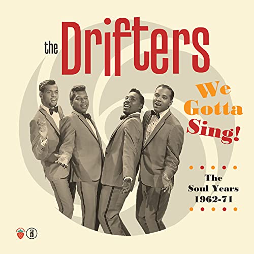The Drifters album cover featuring four men in suits, titled “We Gotta Sing!”