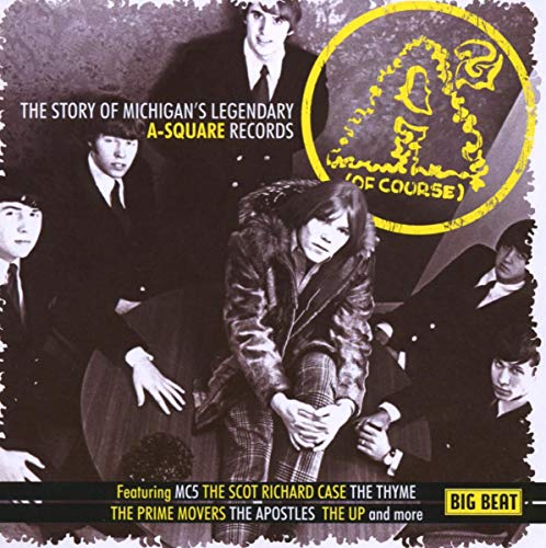 CD cover featuring a 1960s band and yellow A-Square Records logo.