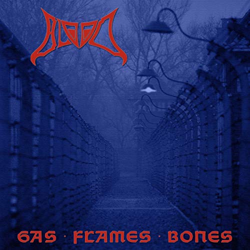 A dark blue-toned album cover with red text and a dimly lit, eerie alleyway scene.