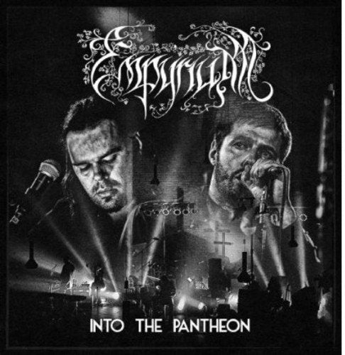 CD cover for Empyriumās āInto The Pantheonā featuring two shadowed figures.