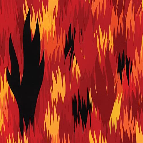 CD cover with a black hand silhouette against a fiery orange background.