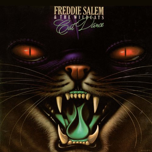 Album cover: a black cat’s face with glowing red eyes and bared teeth.