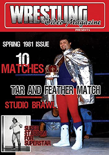 1981 wrestling video magazine cover featuring a wrestler in red and silver.
