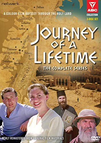 DVD cover art featuring a map of the Holy Land and three people.