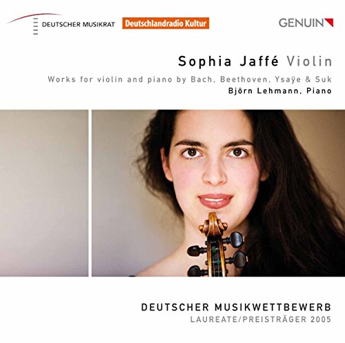 "CD cover featuring a woman holding a violin, white background, text describing the album."