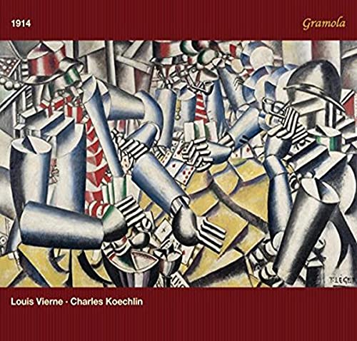 CD cover with abstract geometric shapes in shades of blue, red, and white.