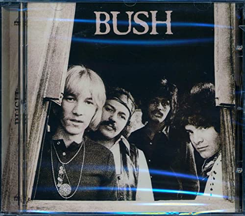 Bush CD cover featuring a black and white photo of four men.