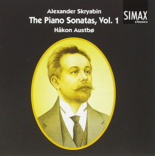 CD cover featuring a portrait of composer Alexander Scriabin in an oval frame.