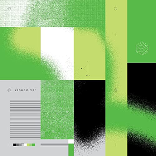 CD cover for Ricardo Donoso’s “Progress Trap” with abstract green and black blocks.