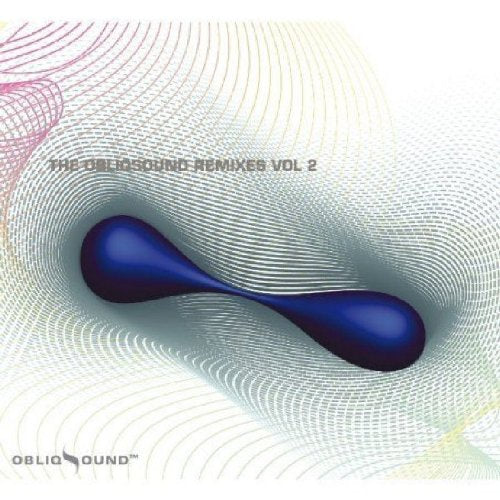 "Album cover with abstract blue shapes and wavy lines on a white background."