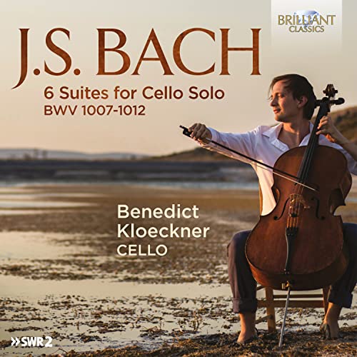 CD cover: cellist Benedict Kloeckner playing, text "J.S. Bach, 6 Suites.