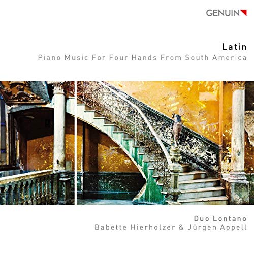 CD cover: ornate staircase with a statue, text “Latin” and duo name.