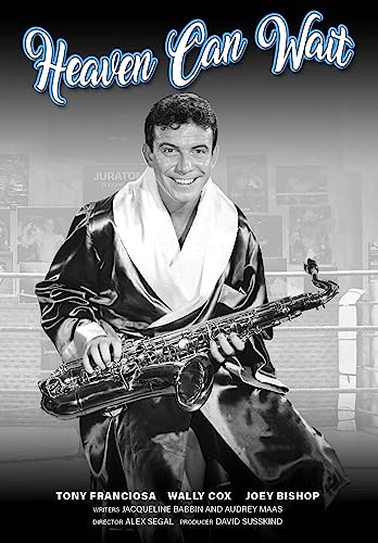 “Heaven Can Wait” DVD cover featuring a smiling man with a saxophone.