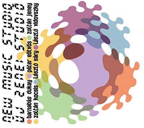 CD cover: abstract colorful shapes and black text listing composers’ names.
