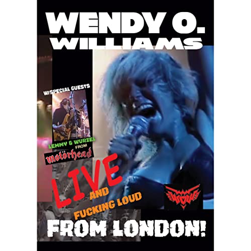 Wendy O. Williams concert DVD cover featuring a live performance image.