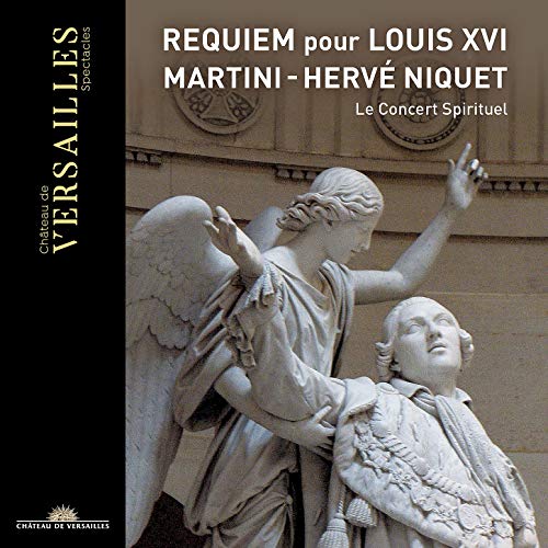 "CD cover with marble angel and man statue, black border, and white text."