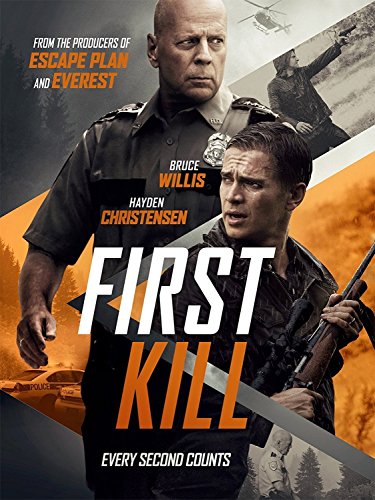 DVD cover for "First Kill" featuring two men with guns, in action scenes.
